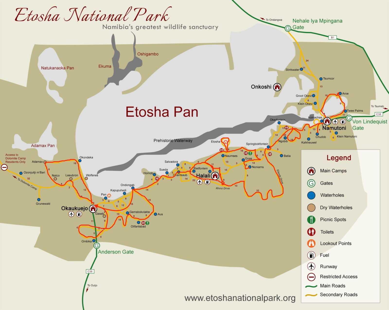 Namibia Rundreise Safari im Etosha Nationalpark