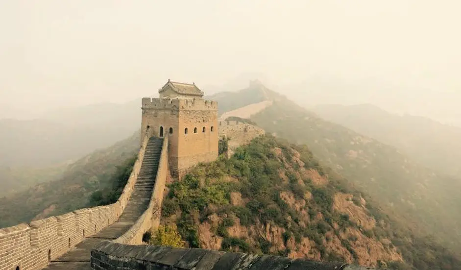 Blick von der Chinesischen Mauer Jinshanling