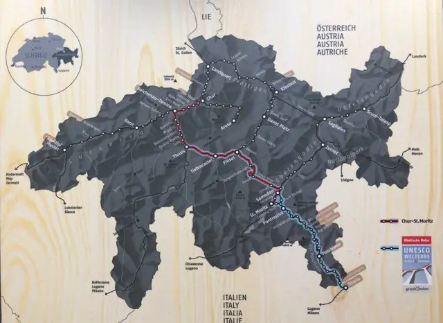 Bernina Express Strecke Karte