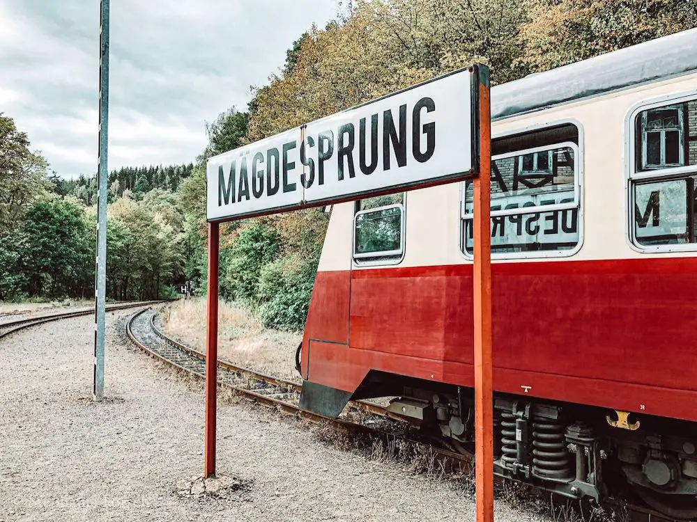 Schmalspurbahn Harz an der Station Mägdesprung, Wernigerode