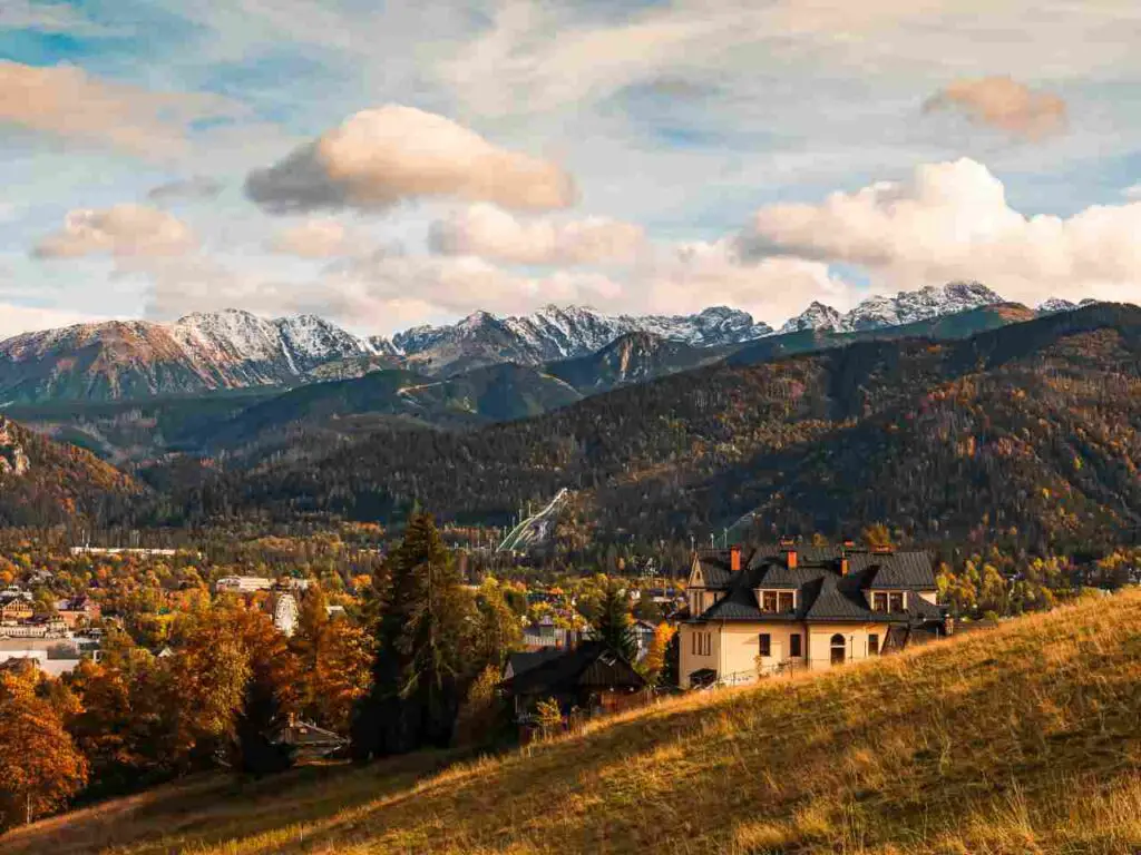 Blick auf die Berge vom Hohe Tatra-Gebirge in Polen