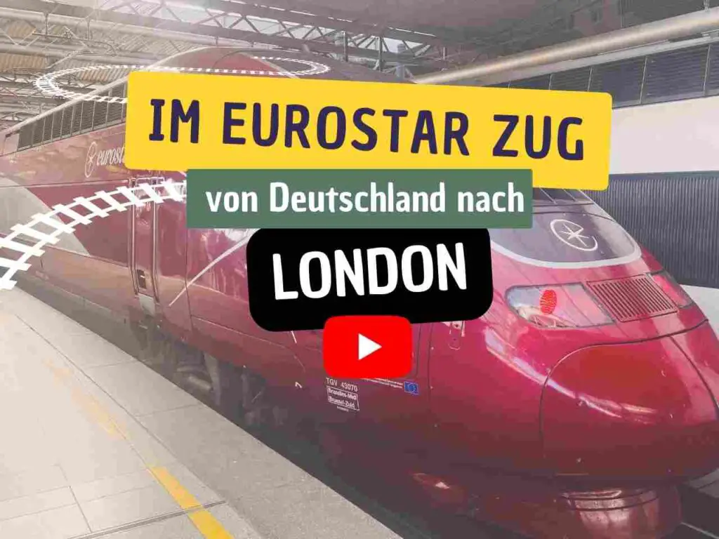 Video YouTube Thumbnail für die Fahrt mit dem Eurostar Zug von Köln nach London