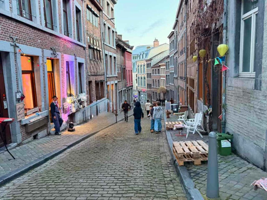 Alte Gassen in der Coteaux de la Citadelle mit Fachwerkhäusern.